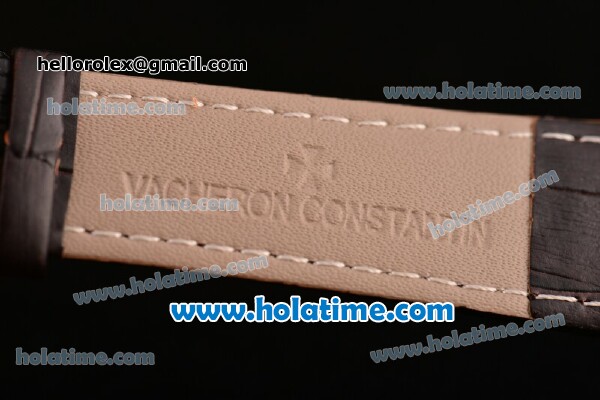 Vacheron Constantin Malte Asia Automatic Rose Gold Case with Brown Leather Strap and White Dial - Click Image to Close
